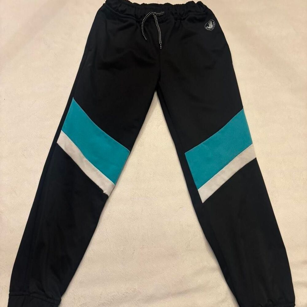 Body Glove Boys Black Blue Striped Joggers Size 10/12